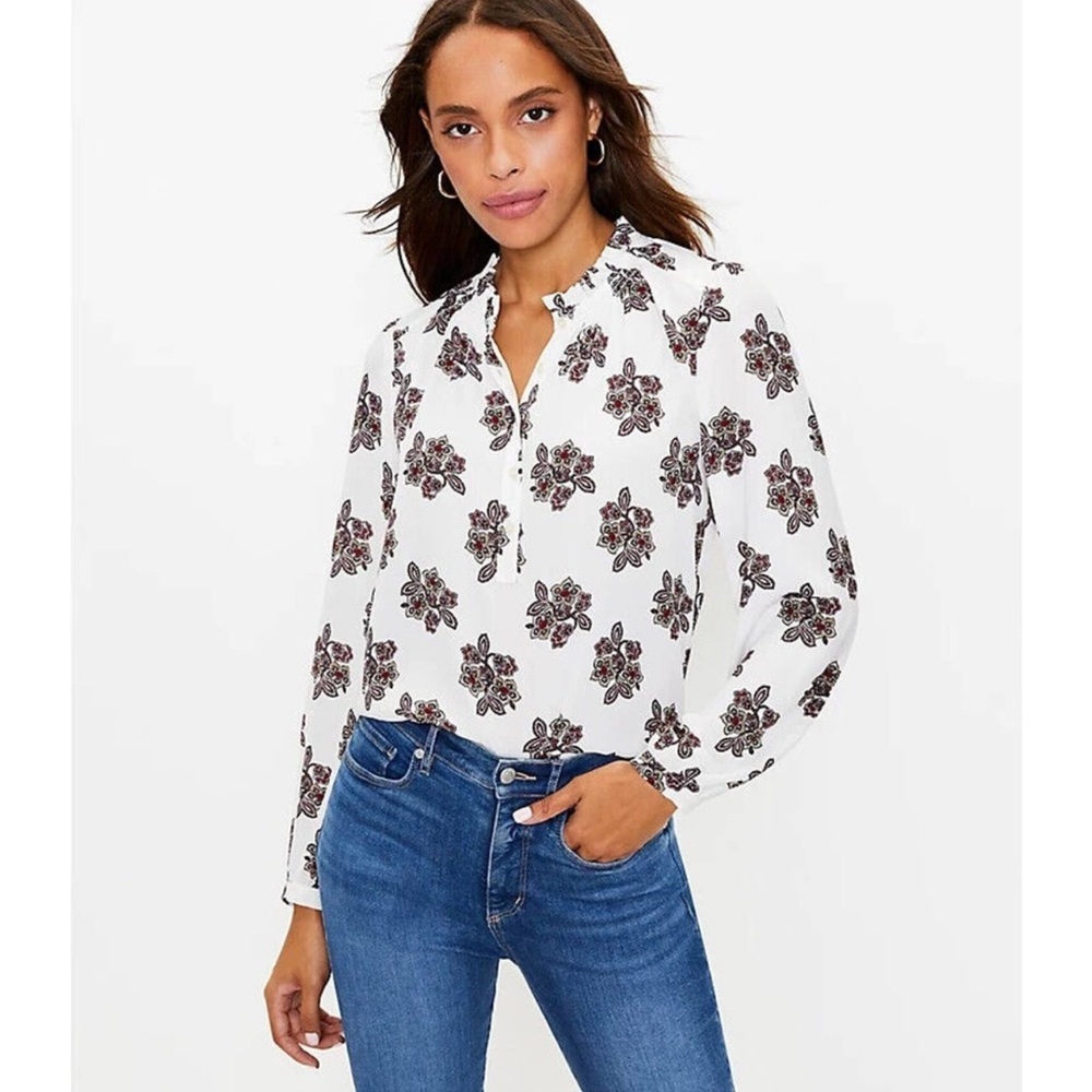 Loft Geo Henley Tunic